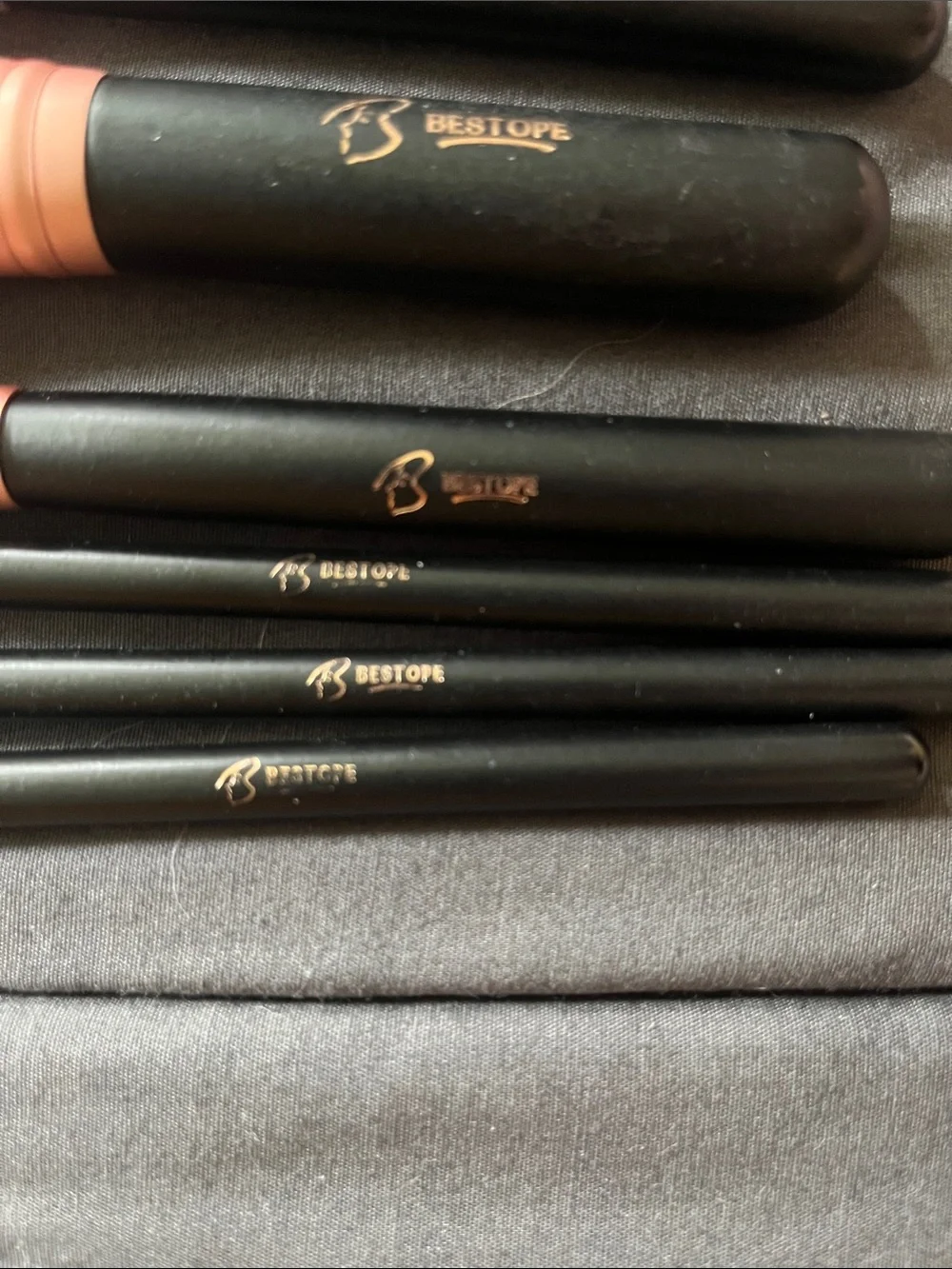 Rose Gold & Black Professional Makeup Brush Set